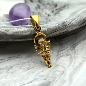 Серебряная подвеска с позолотой (артикул: СПА102)